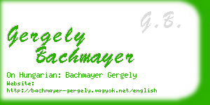 gergely bachmayer business card